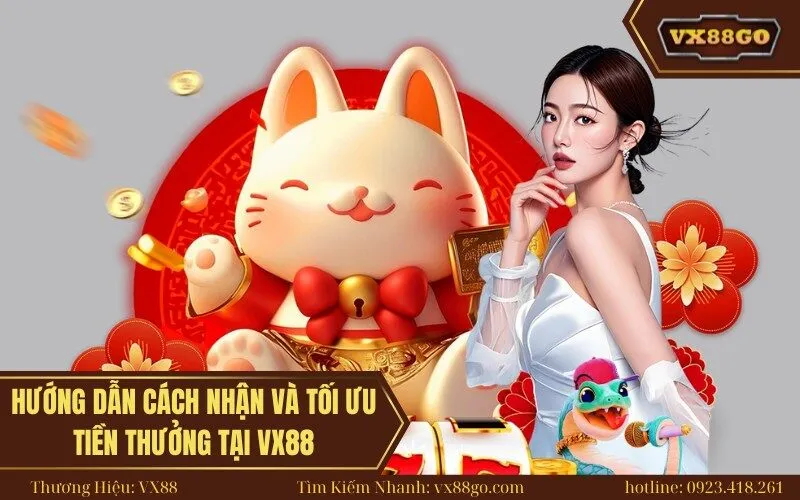 Hướng dẫn cách nhận và tối ưu tiền thưởng tại Vx88